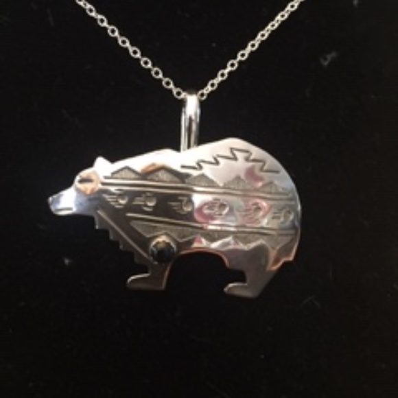 il_1080xN.3798031945_92en.jpg Navajo Vintage gorgeous bear brooch/pendant combo-see detail